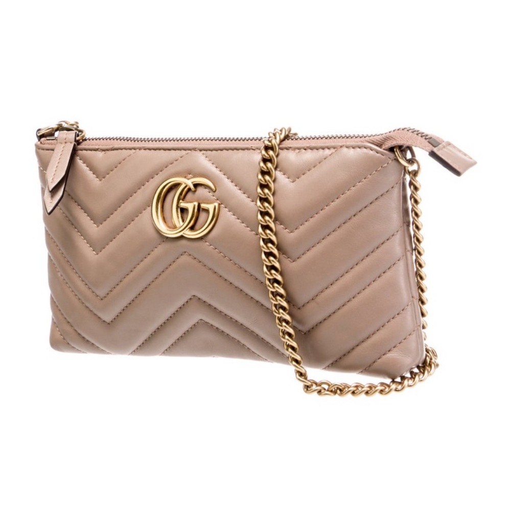 ✨ NWT!! Gucci Beige/Rose Quilted Leather Crossbody Bag
